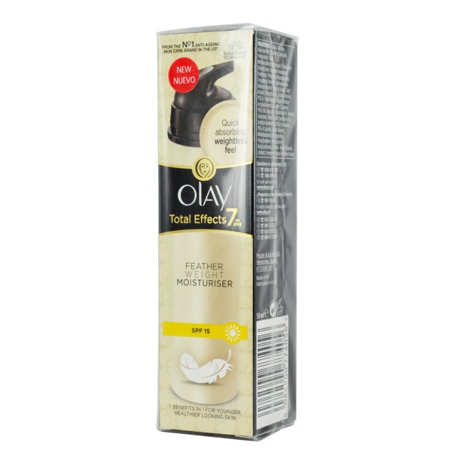Olay Total Effects Featherweight Moisturiser SPF15 Αντιγηραντική Ενυδατική Κρέμα Γήρανσης 50ml