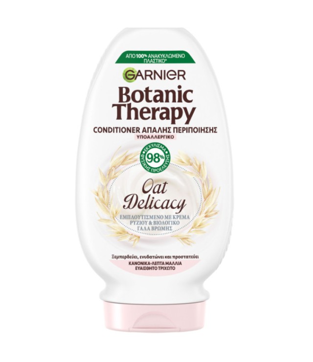 Garnier Botanic Therapy Oat Delicacy Conditioner Απαλής Περιποίησης με Κρέμα Ρυζιού και Γάλα Βρώμης 200ml