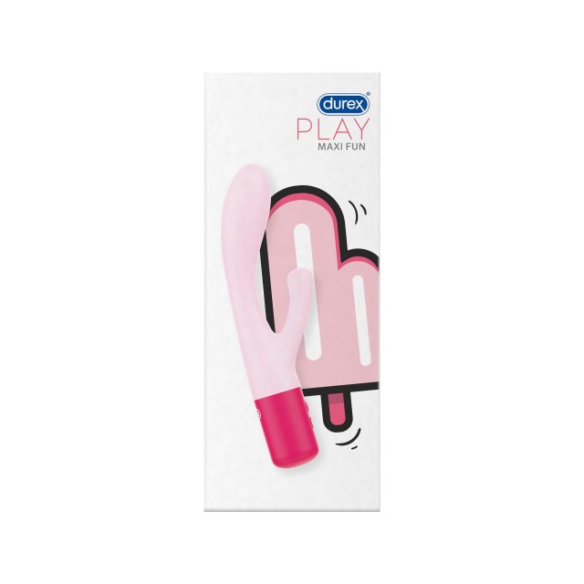 Durex Play Maxi Fun Waterproof Silicone Vibrator with 2 Heads and 8 Different Vibrations 1pc