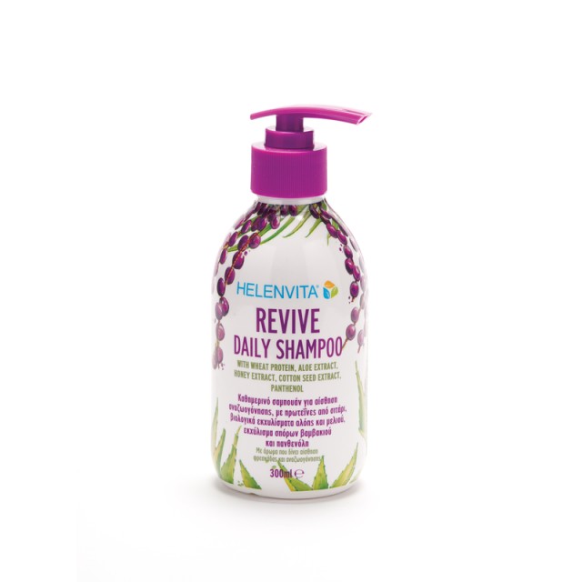 Helenvita Revive Daily Shampoo, With Wheat Protein, Aloe Extract, Honey Extract, Cotton Seed Extract, Panthenol 300ml