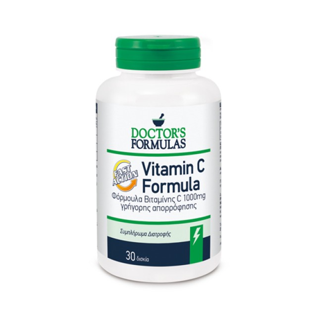 Doctor's Formula Vitamin C 1000mg Fast Action Συμπλήρωμα Διατροφής Γρήγορης Απορρόφησης 30caps