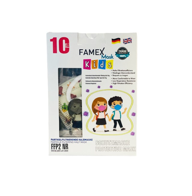 Famex Mask Kids Παιδικές Μάσκες Προστασίας  Cowboy FFP2 NR 10τμχ