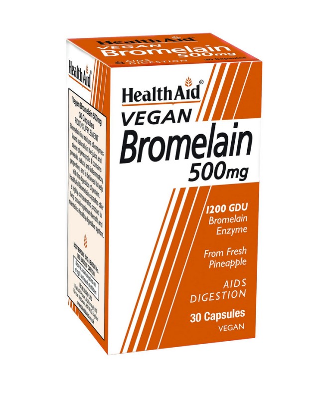 Health Aid Vegan Bromelain 500mg 1200GDU 30Caps