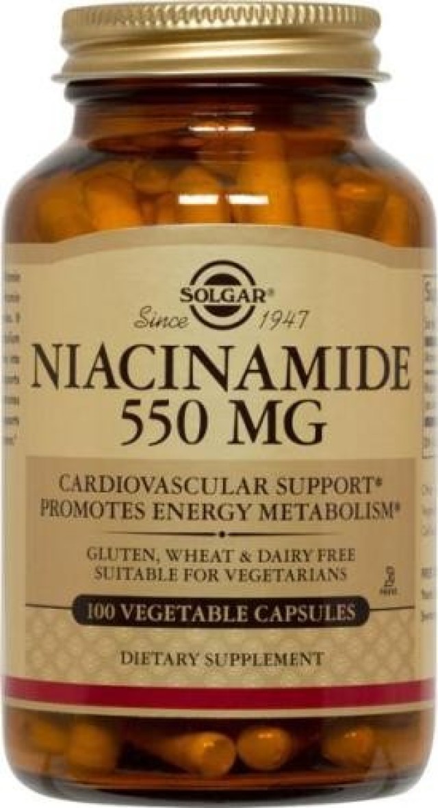 SOLGAR NICOTINAMIDE 550MG VEG.CAPS 100S