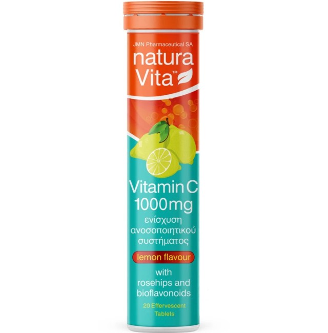 Natura Vita Vitamin C 1000mg Lemon Flavor 20eff.tabs