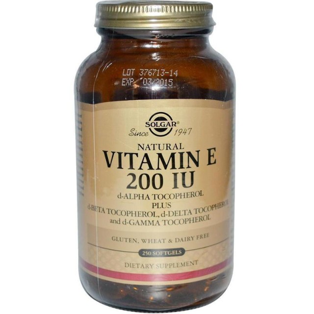 SOLGAR VITAMIN E 200 IU SOFTGELS 250CAP