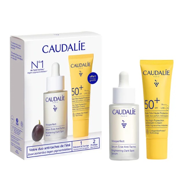 Caudalie Dark-Spot Correcting Summer Duo Set Vinoperfect Brightening Dark Spot Serum Ορός Προσώπου Λάμψης για Πανάδες 30ml & Vinosun Lightweight Cream Αντηλιακή Κρέμα Ελαφριάς Υφής SPF50+ 20ml