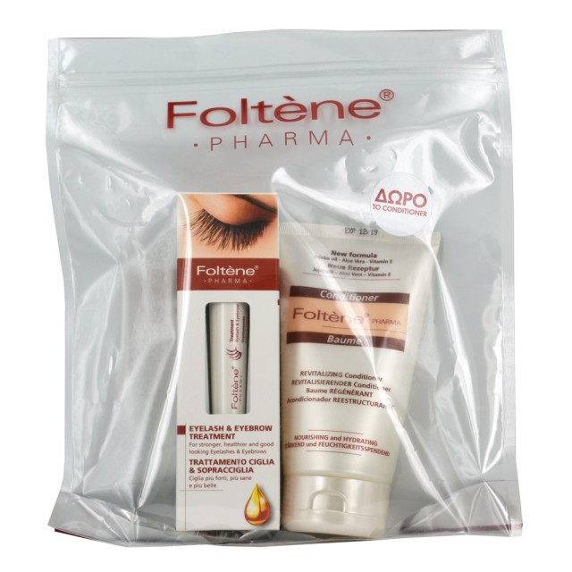 FOLTENE PHARMA Eyelash And Eyebrow Treatment Για Βλεφαρίδες Και Φρύδια 10ml + Δώρο Conditioner Για Αναζωογόνηση 150ml