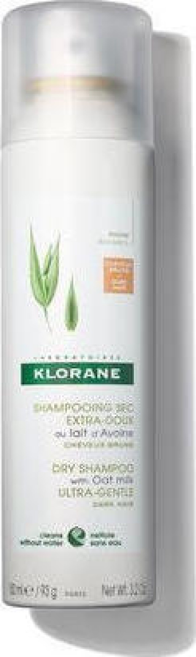 Klorane Dry Shampoo Oat Milk For Dark Hair, Ξηρό Σαμπουάν Με Γαλάκτωμα Βρώμης Για Καστανά & Σκούρα Μαλλιά, 50ml