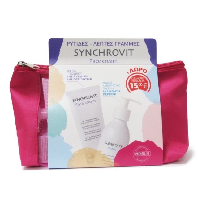 Synchroline Set με Synchrovit Face Cream Αντιγηραντική Κρέμα Προσώπου 50ml & Δώρο Cleancare Intimo Απαλό Καθαριστικό για την Ευαίσθητη Περιοχή 200ml