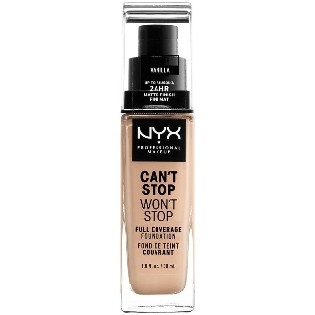 NYX Can't Stop Won't Stop Full Coverage Foundation 30ml - Vanilla