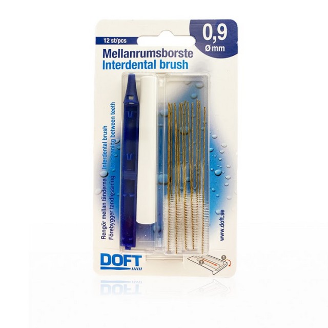 Doft Interdental Brush Μεσοδόντια Βουρτσάκια 0,9mm 12τμχ