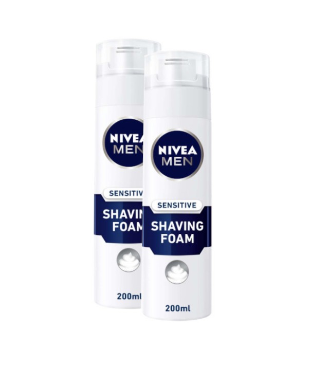 Nivea Men Sensitive Foam Ανδρικός Αφρός Ξυρίσματος 2x250ml (3 ευρώ Δώρο)