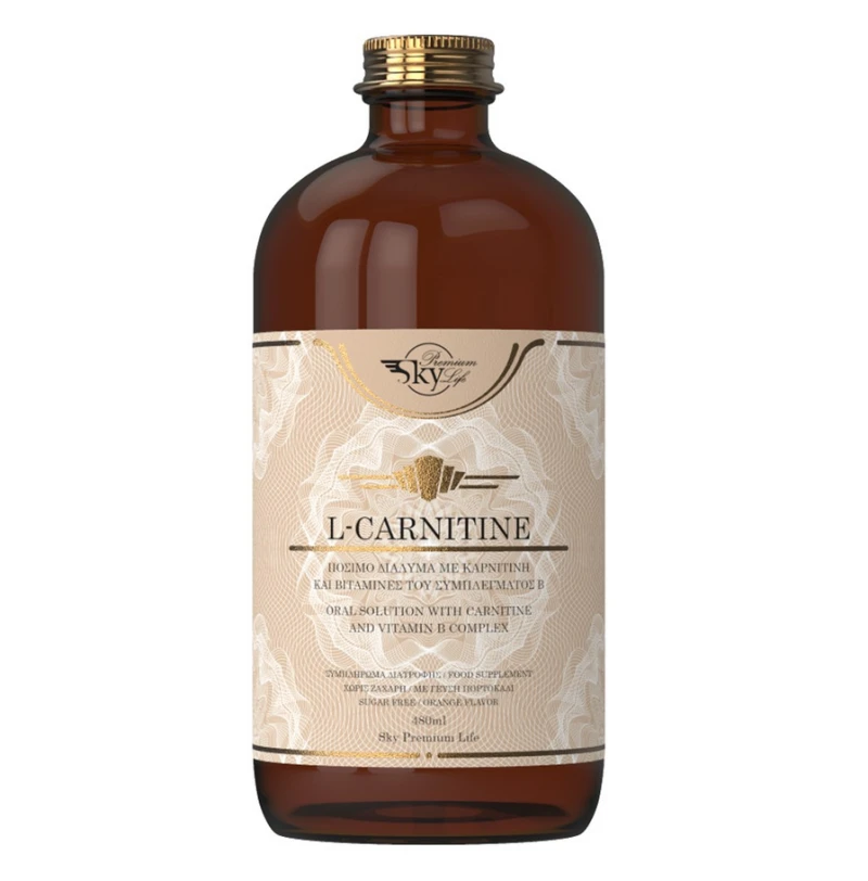 oral l carnitine Sky Premium Life L-Carnitine Supplement with Orange Flavor 480ml Sermorelin peptide benefits: complete Pack:3 x 10 Tablets magnesium supplement